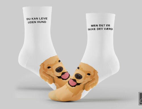 Sokker med hundeprint